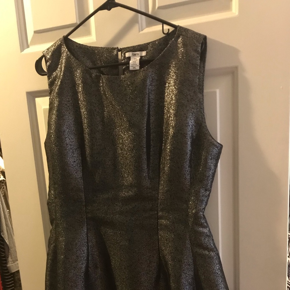 Bar III Metallic Keyhole Back Dress | XXL